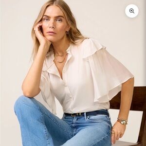 Sanctuary. chiffon button up top